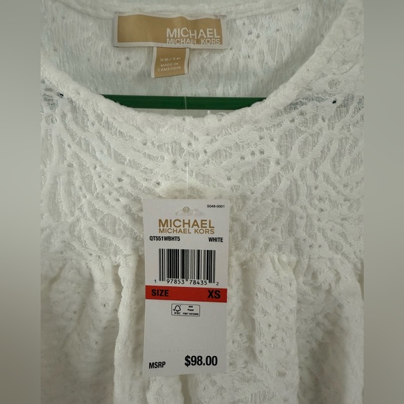 Michael Kors White Lace Top - Picture 3 of 6